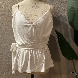 Express tie waist tank top